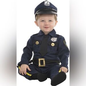Infant Police Officer Costume - Navy Blue 6-12 months